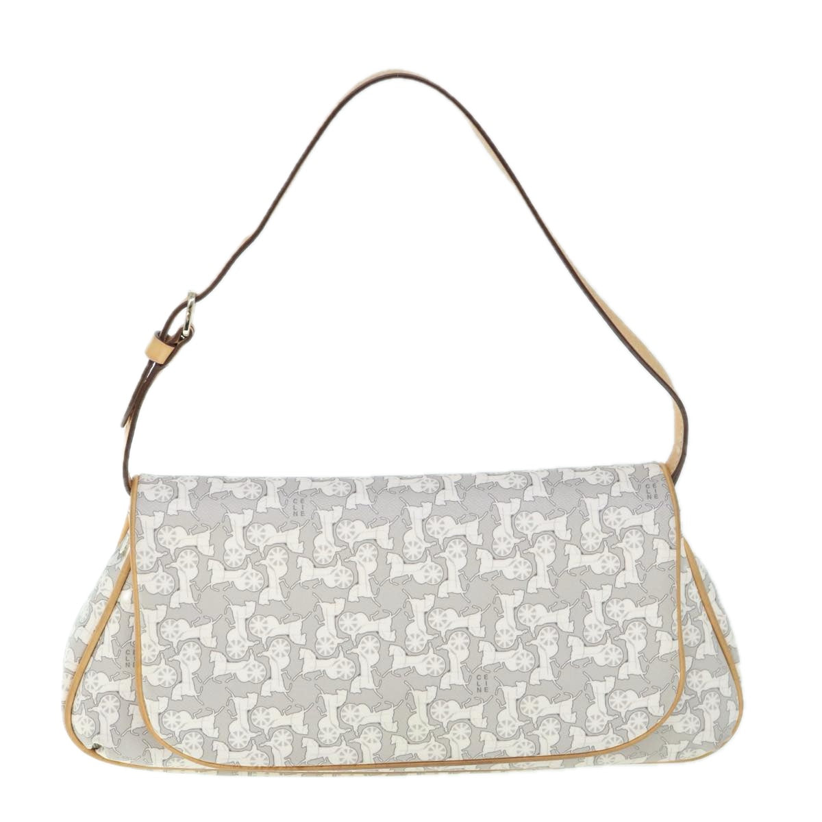 Luxury Sulky Shoulder Bag Pvc Gray Leather