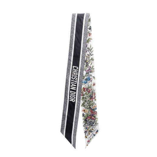 Dior Christian Ivory And Multicolor Jardin D'Hiver Mitzah Black Travel Bag