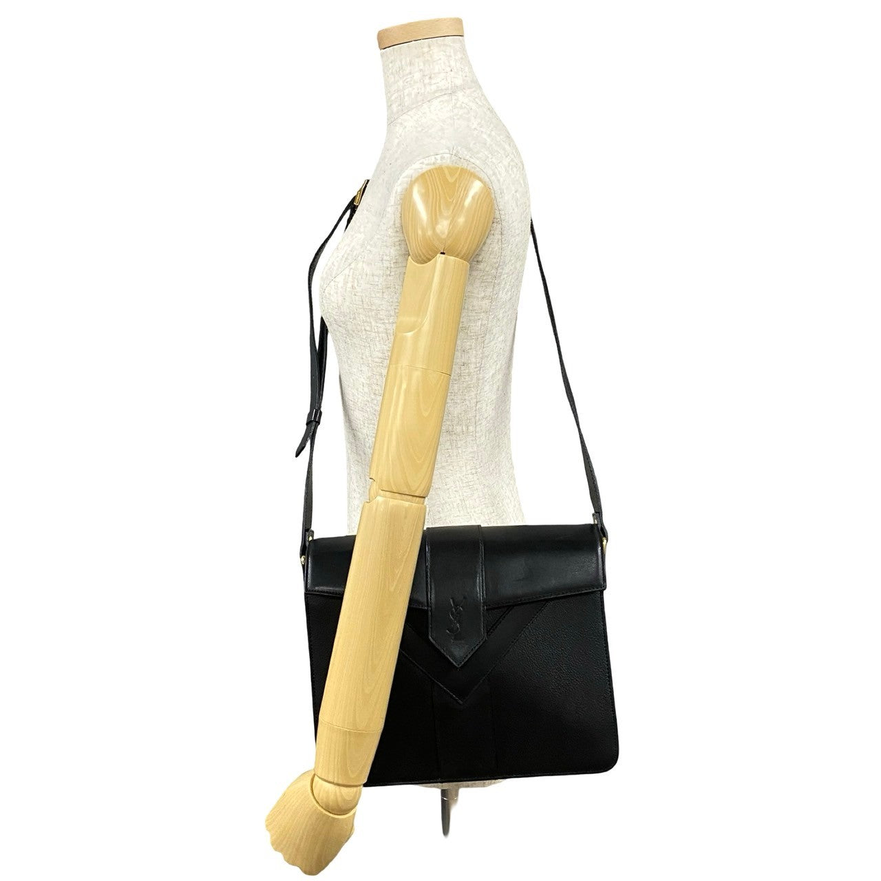 YSL Saint Laurent Yves Shoulder Bag Leather