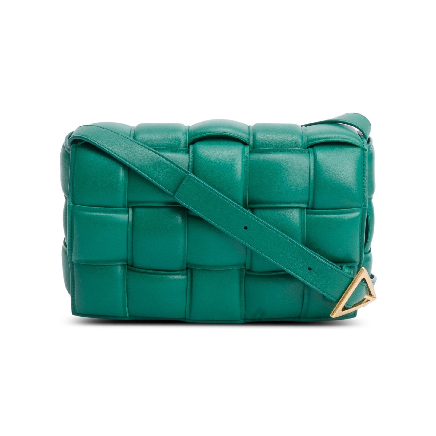 Bottega Veneta Lambskin Classic Padded Cassette Bag Leather Green Travel Bag