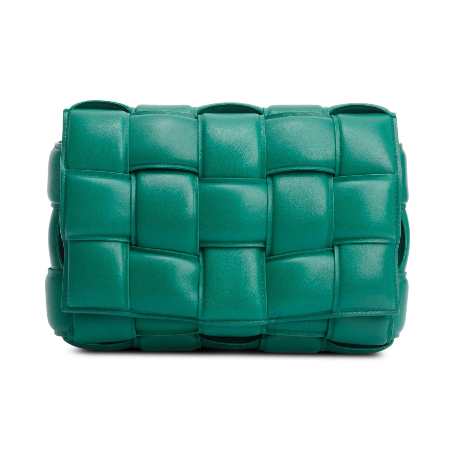 Bottega Veneta Nappa Maxi Intreccio Padded Cassette Crossbody Bag Green