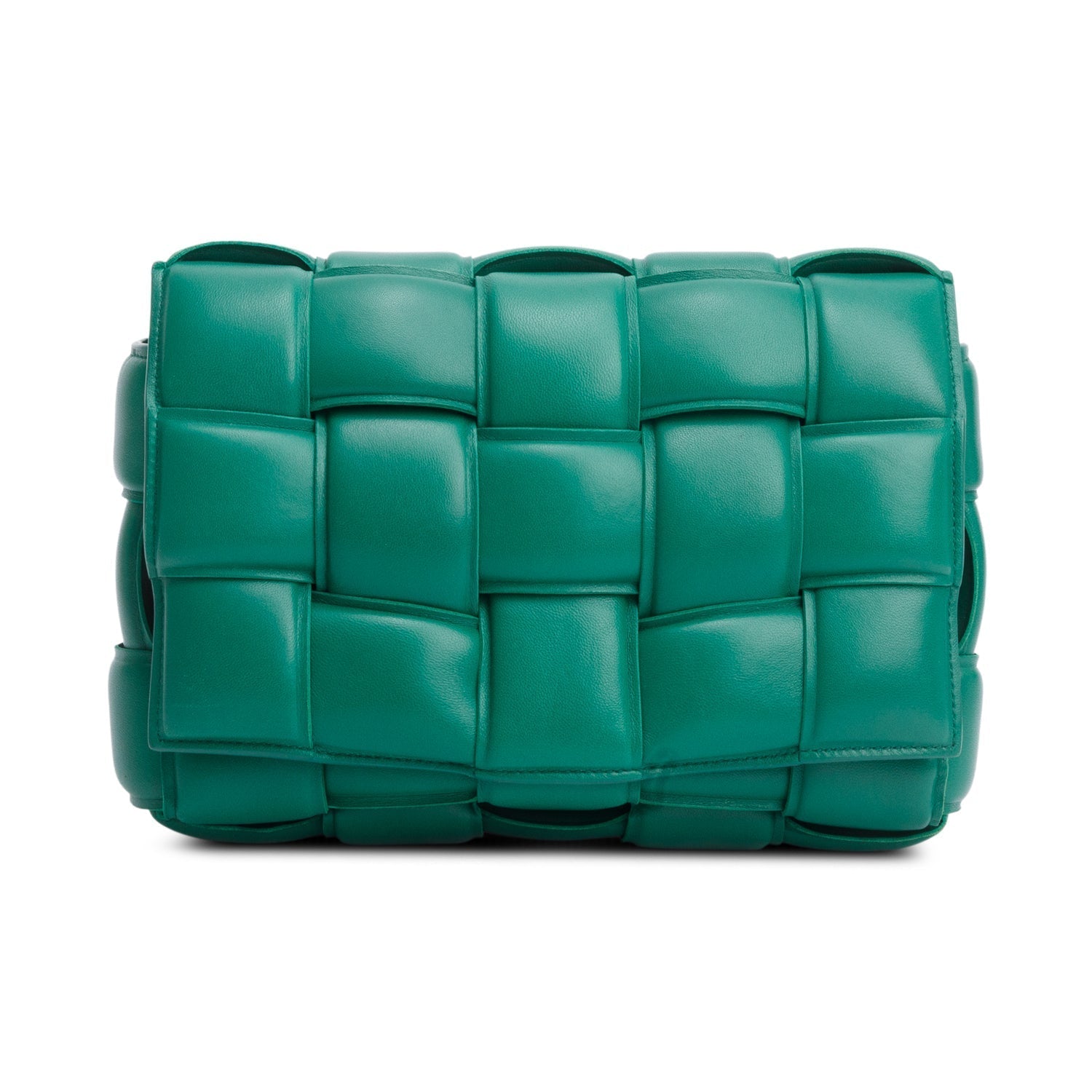 Bottega Veneta Nappa Maxi Intreccio Padded Cassette Crossbody Bag Green