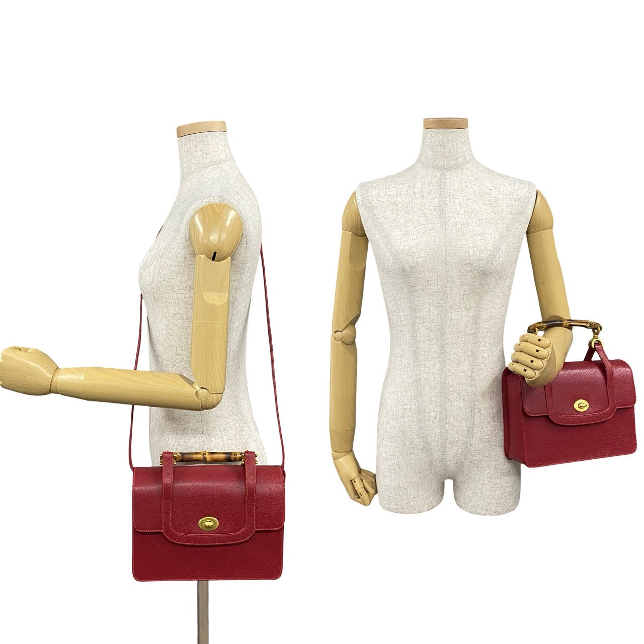 Gucci Bamboo 2Way Bag Leather Travel Bag Bag 20