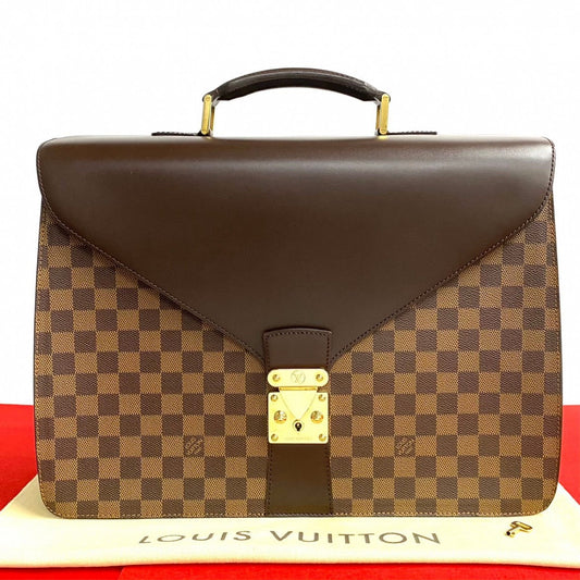 Louis Vuitton Business PVC Special order Damier Leather Brown Handbag