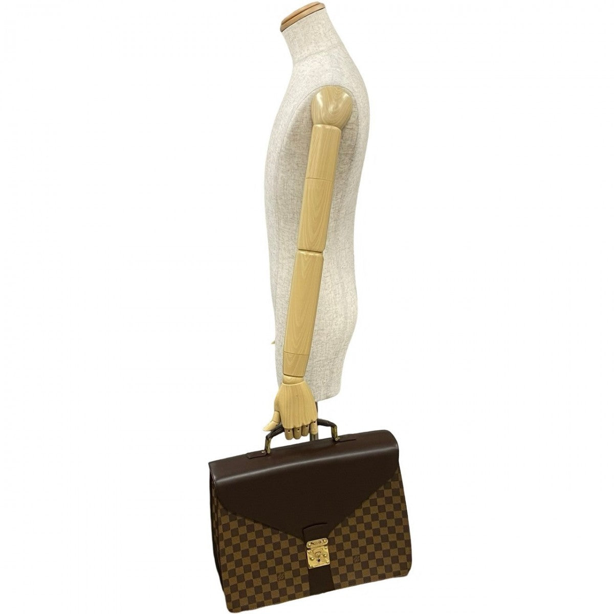 Louis Vuitton Business PVC Special order Damier Leather Brown Handbag
