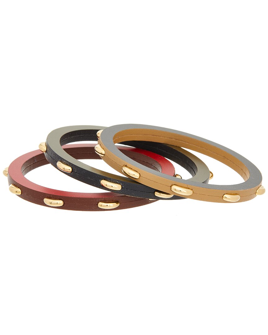 Fendi Jewelry Filo Bracelet Set Leather