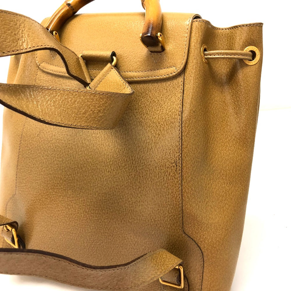 Gucci Backpack type backpack Bamboo Leather Beige