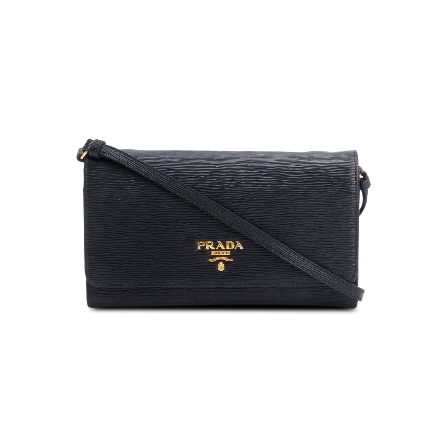 Prada Vitello Move Crossbody Bag Black Flap