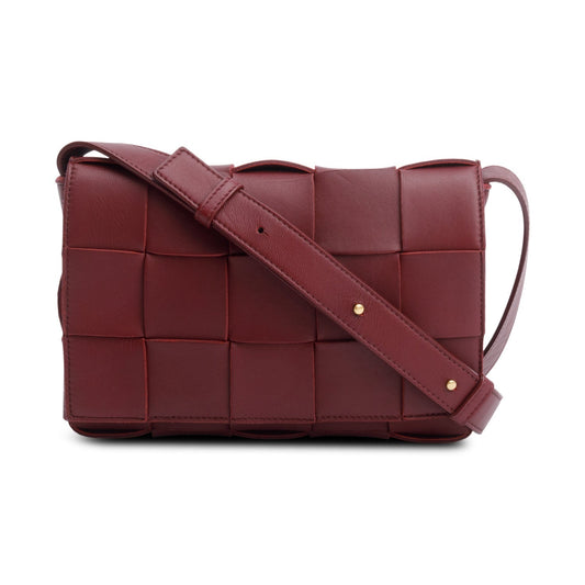 Bottega Veneta Burgundy Intrecciato Cassette Bag Travel Bag