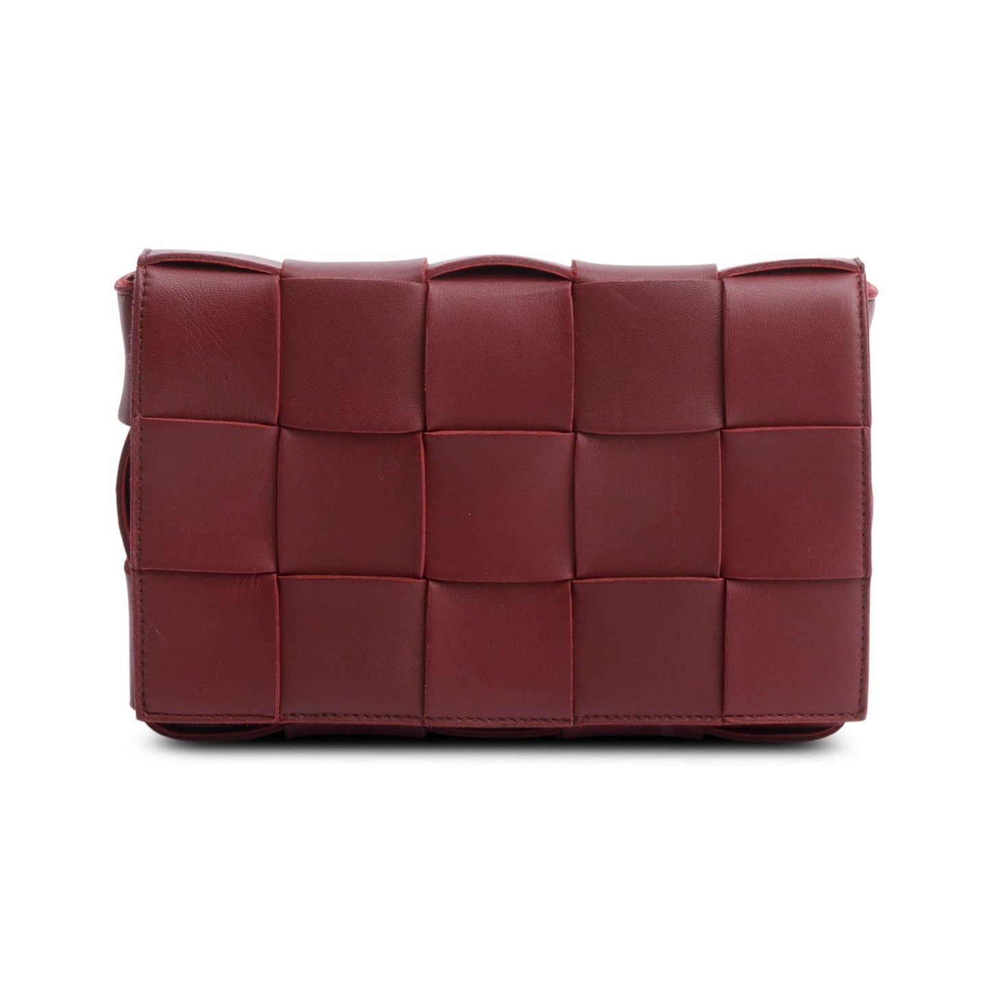 Bottega Veneta Burgundy Intrecciato Cassette Bag Travel Bag