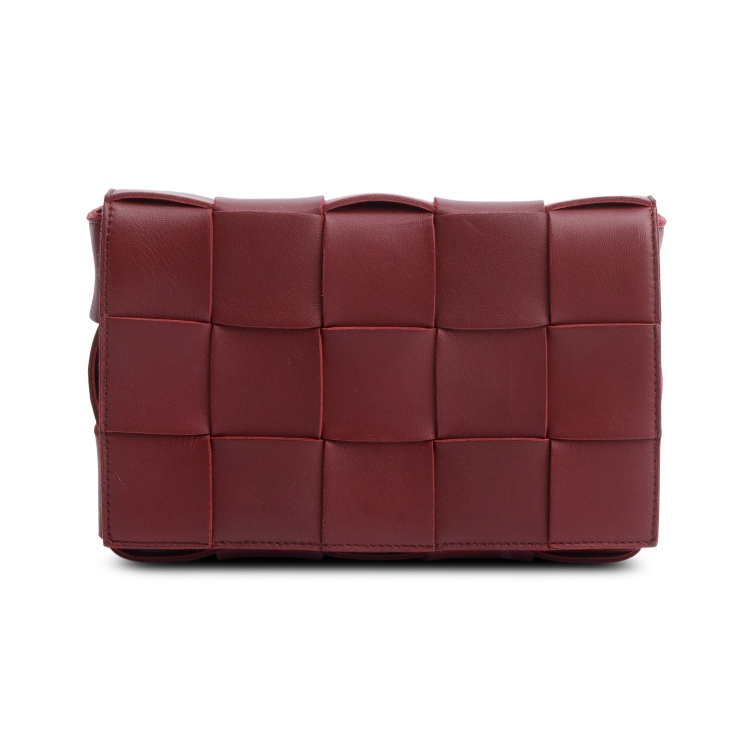 Bottega Veneta Burgundy Intrecciato Cassette Bag Travel Bag