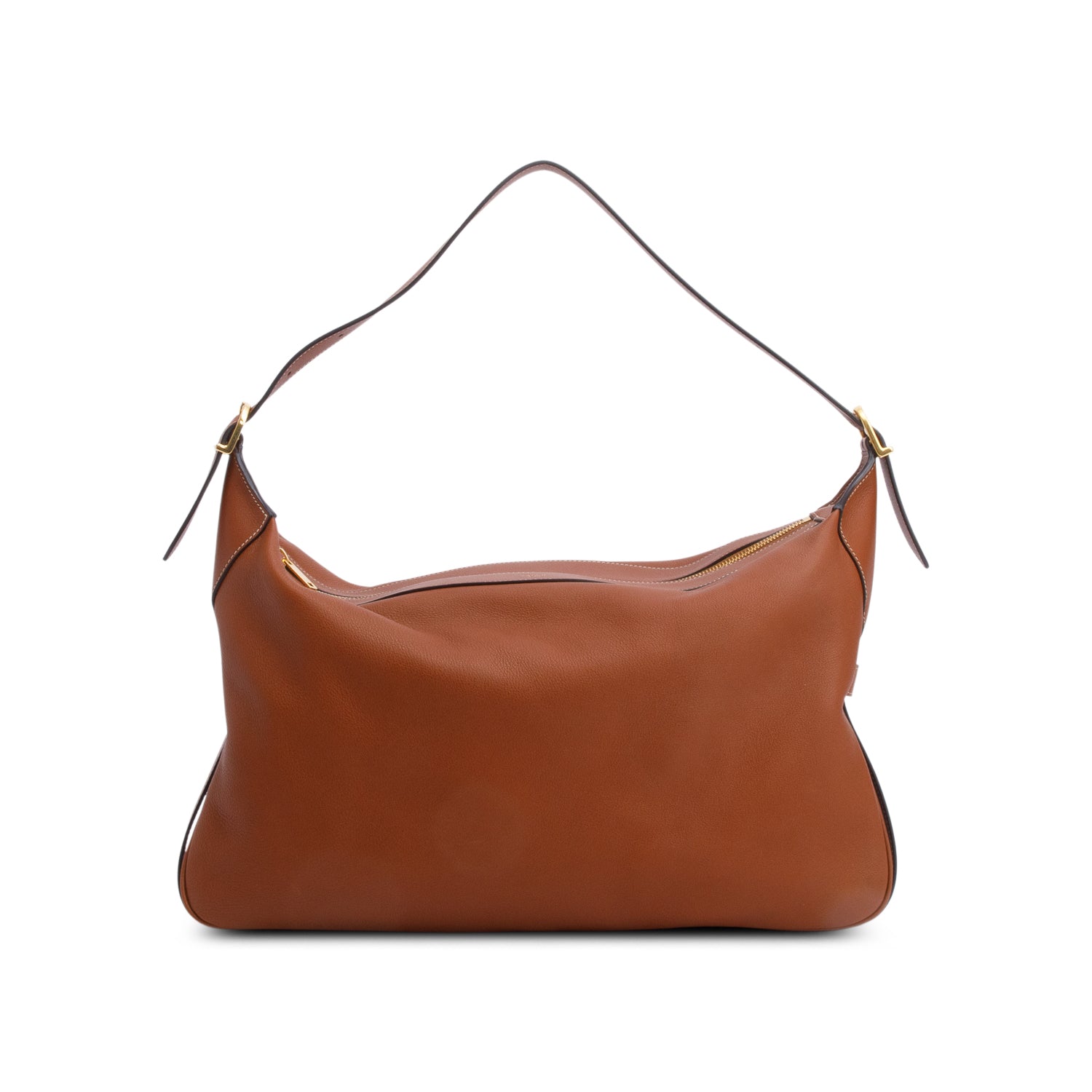 Celine Supple Calfskin Romy Hobo Bag Leather Brown Travel Bag