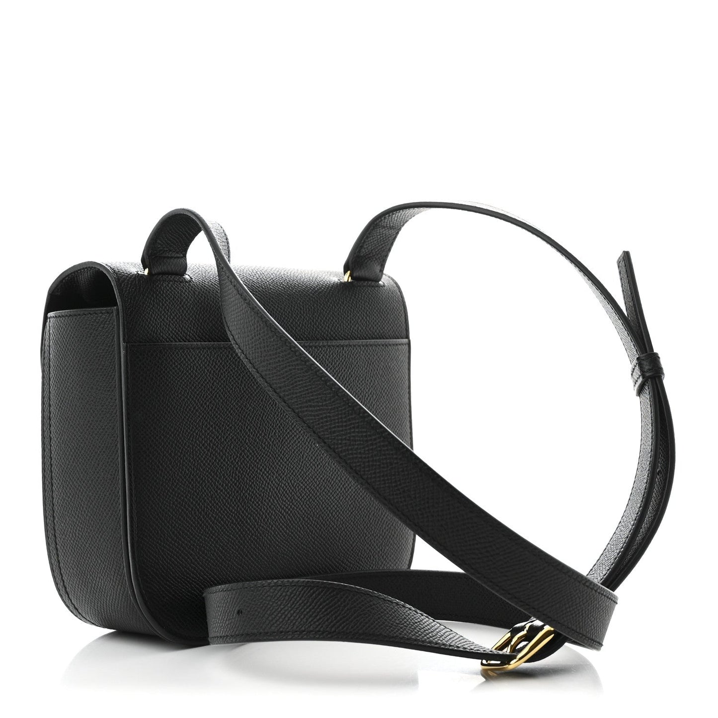 Hermes Epsom Della Cavalleria Handbag Black Mini Travel Bag