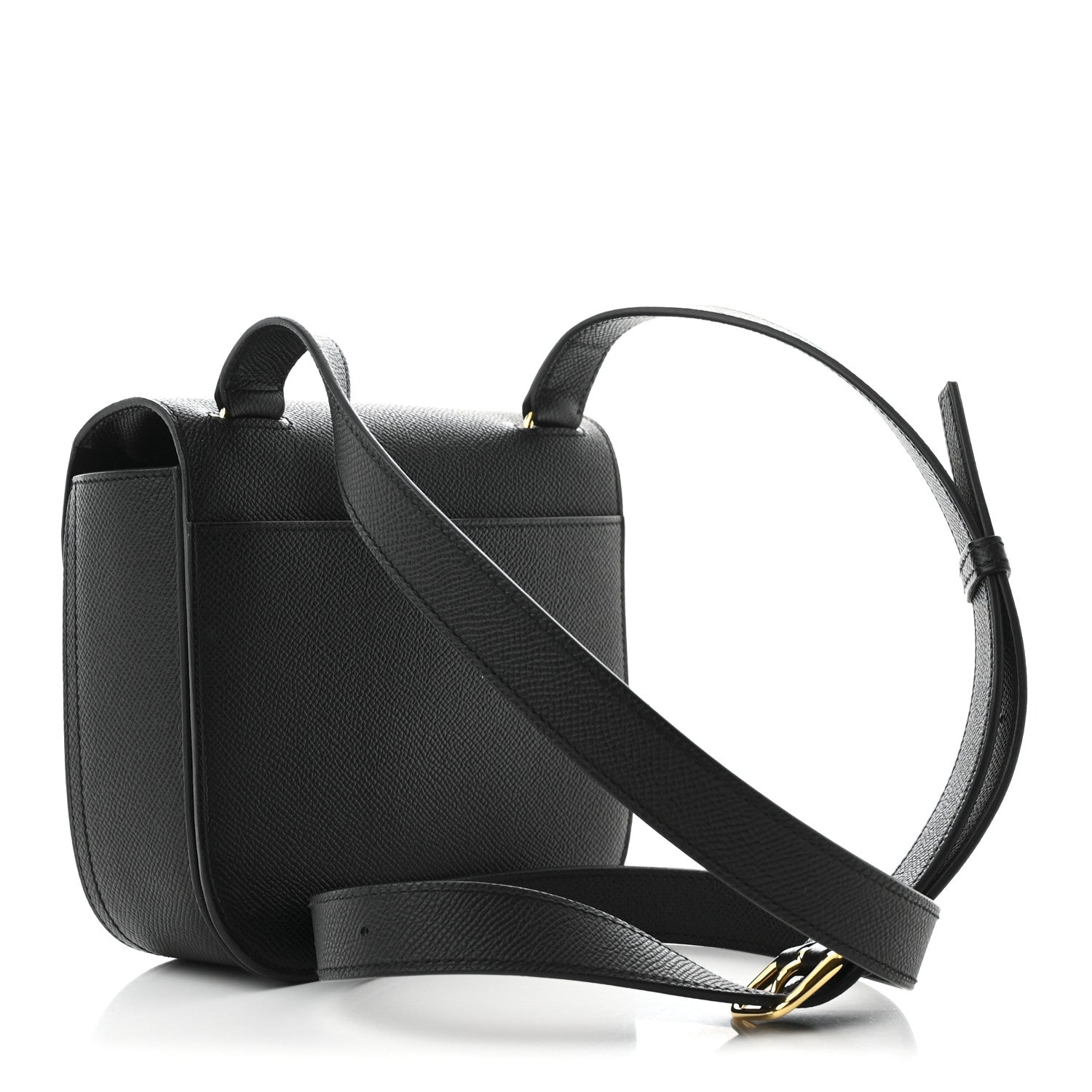 Hermes Epsom Della Cavalleria Handbag Black Mini Travel Bag