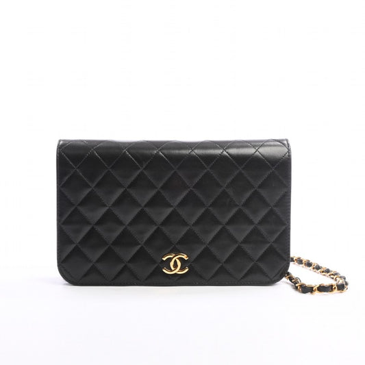 Chanel Shoulder Bag Lambskin Black Chain Black 3