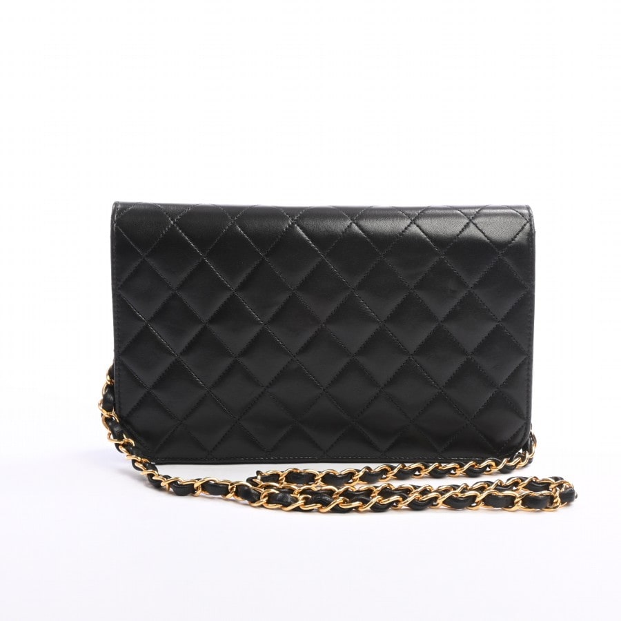 Chanel Shoulder Bag Lambskin Black Chain Black 3