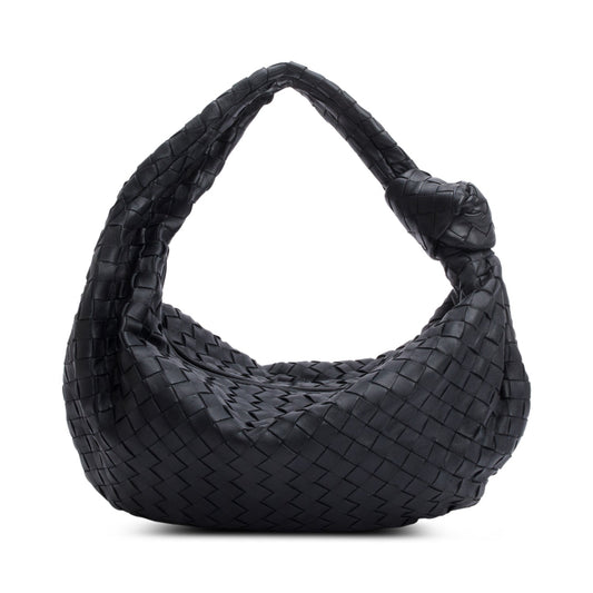 Bottega Veneta Intrecciato Jodie Bag Leather Black Travel Bag