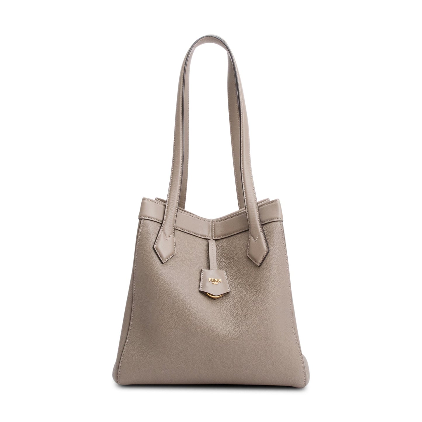 Fendi Calfskin Origami Tote Leather Beige Tote Bag