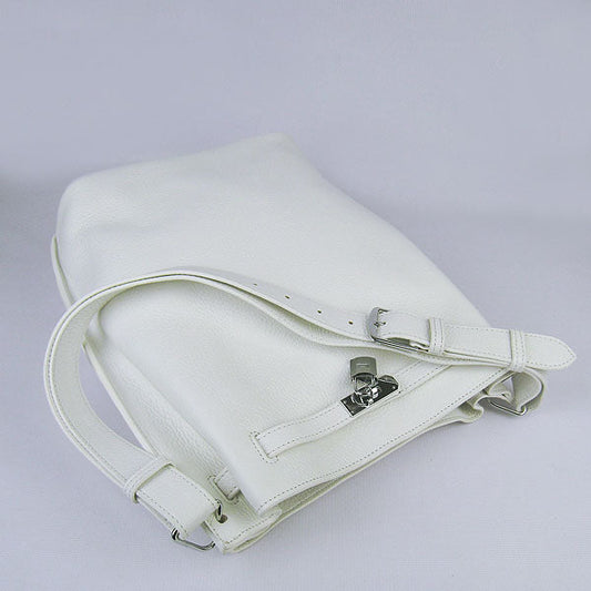 Hermes Luxury Nappa Shoulder Bag Leather White
