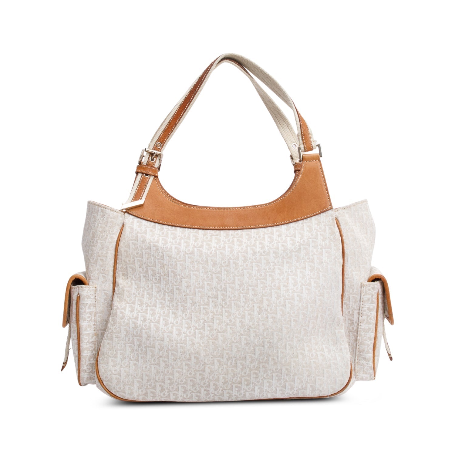 Dior Christian issimo Multi Pocket Tote Handbag Leather White Tote Bag