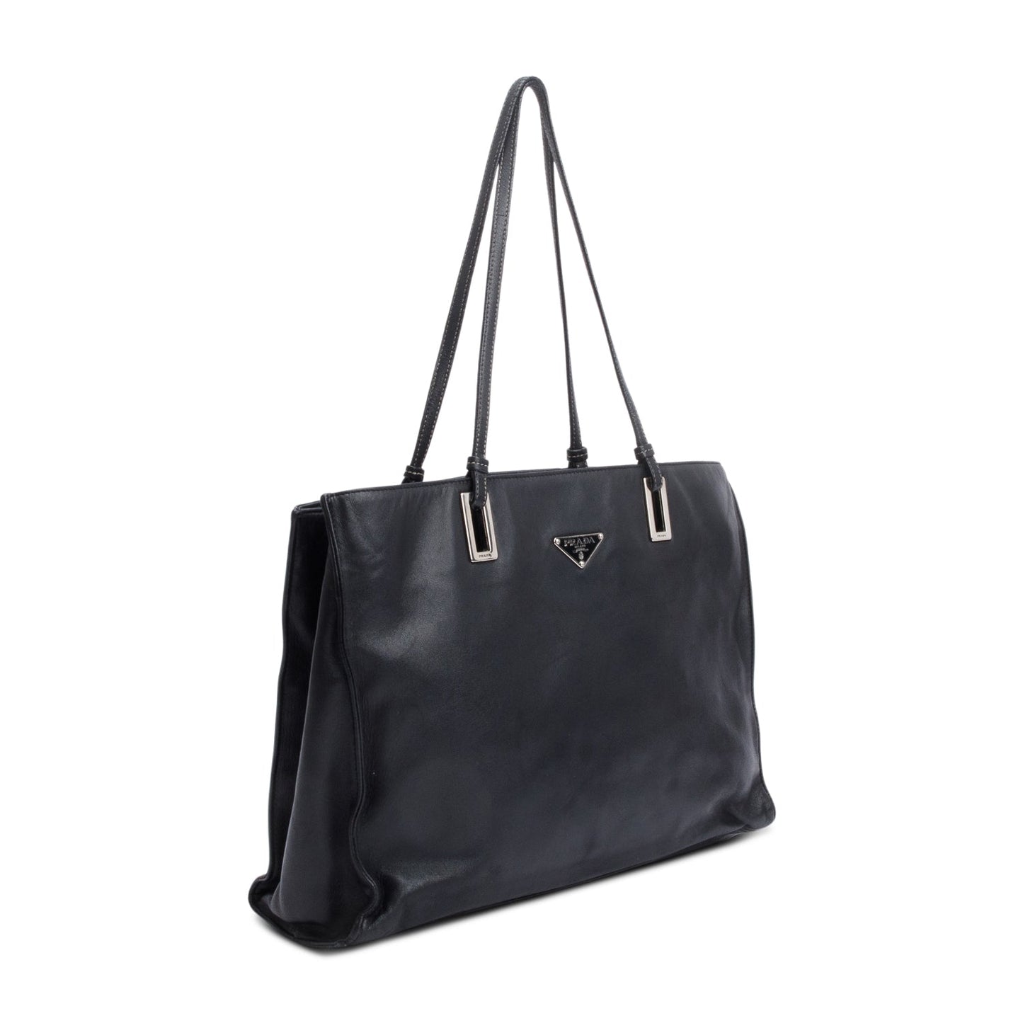 Prada Nappa Acciaio Tote Handbag Leather Black Tote Bag