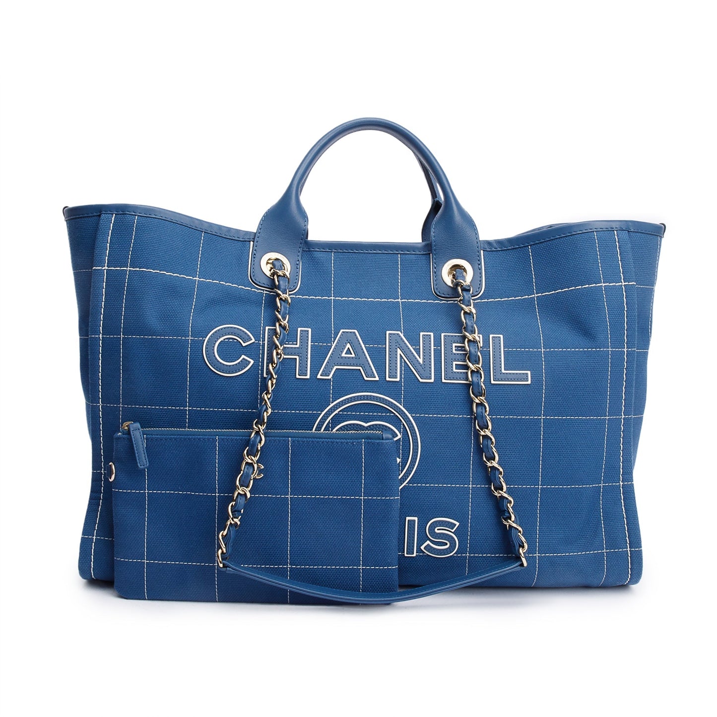 Chanel Cotton Deauville Blue Travel Bag