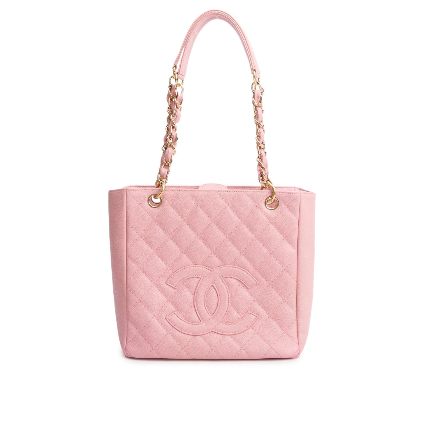 Chanel Caviar Petite Shopping Leather Pink Travel Bag Shopping Tote