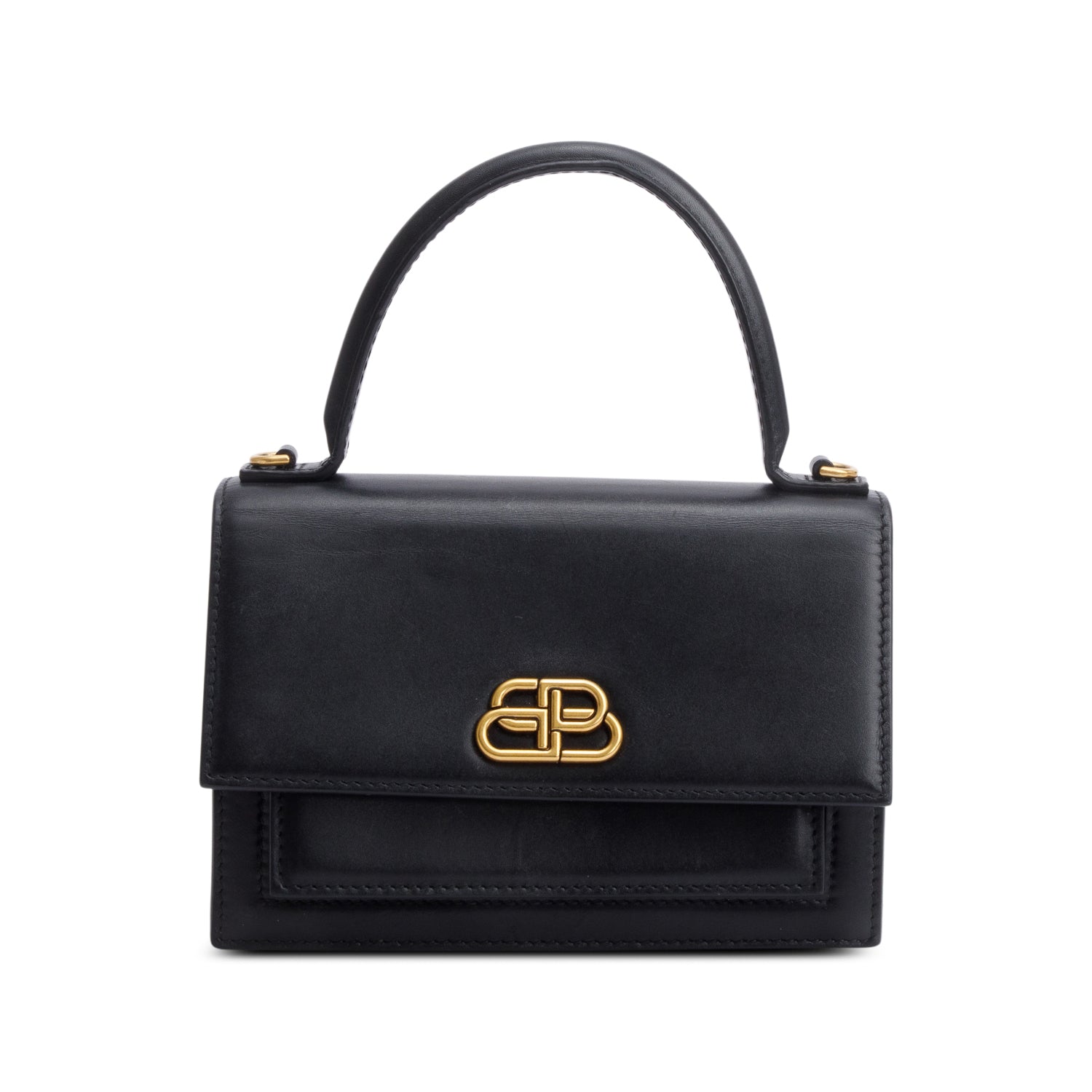 Balenciaga Xs Sharp Top Handle Bag Leather Black Travel Bag