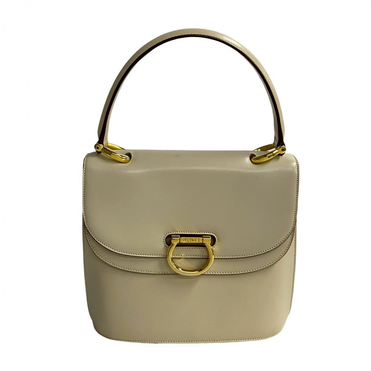 Calfskin, Metal Women Leather Beige Travel Bag