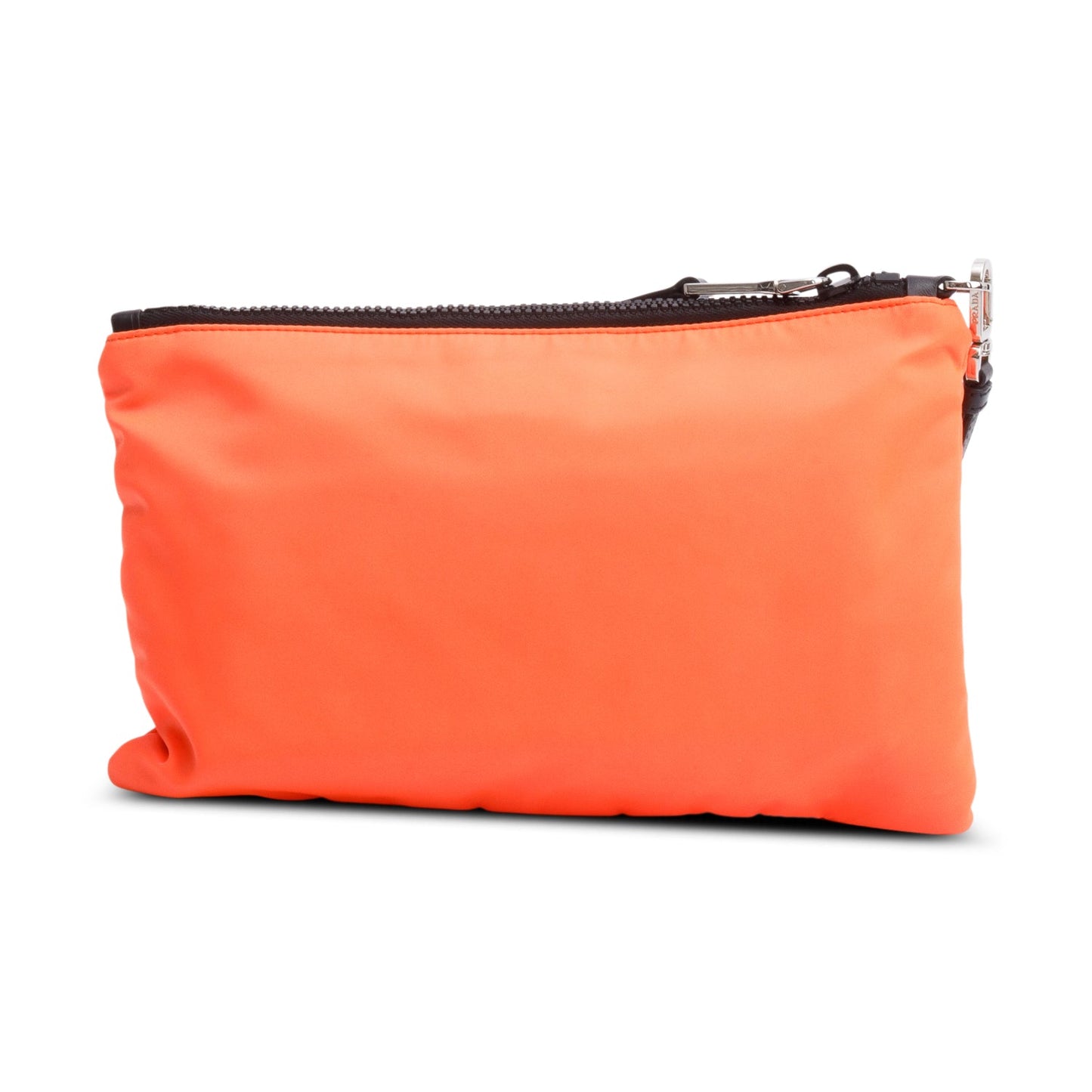 Prada Sport Orange Tessuto Wristlet Clutch Handbag Nylon Clutch Bag
