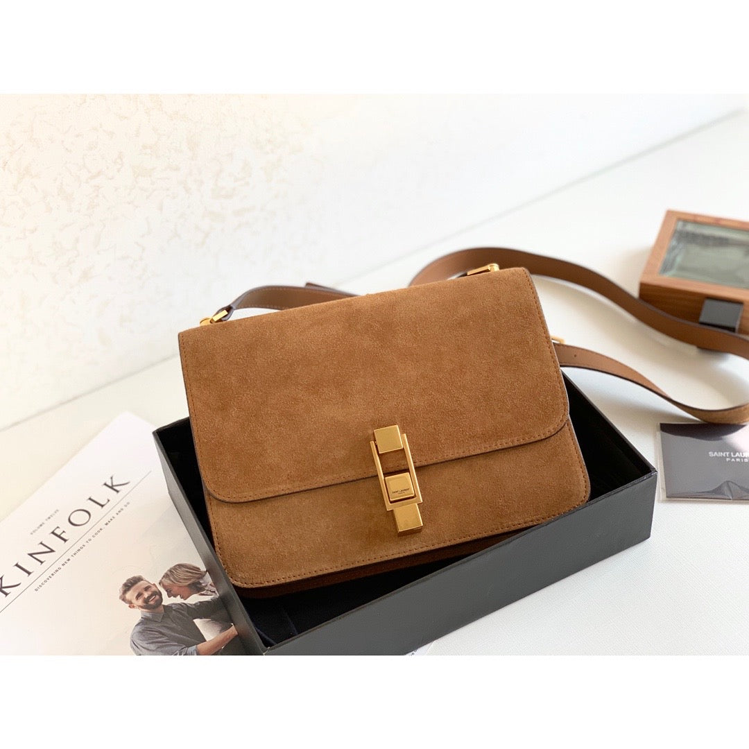 YSL Saint Laurent YSL Top Quality Le Carre Satchel For Brown Travel Bag