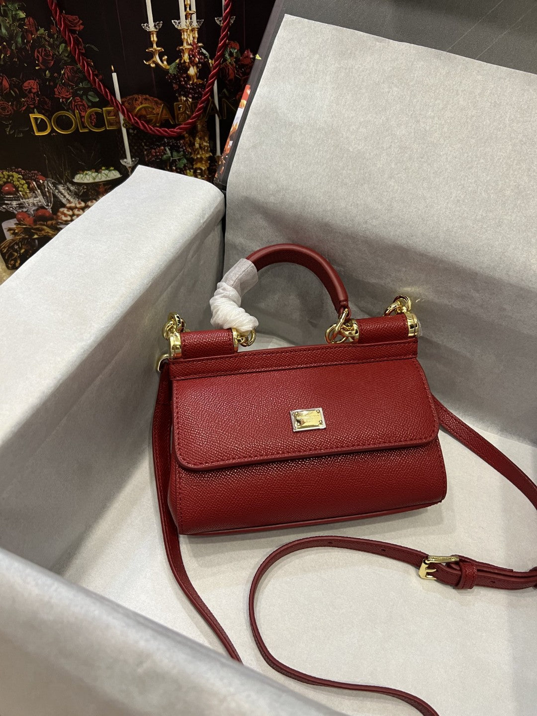 Sicily Dauphine Red Small Travel Bag