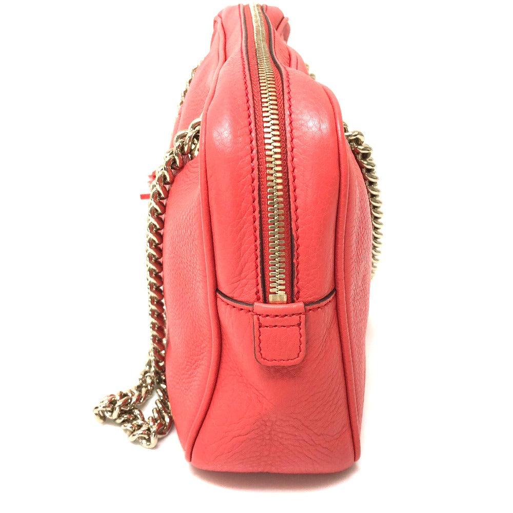 Gucci Begonia Interlocking G SOHO Leather Pink Small Shoulder Bag