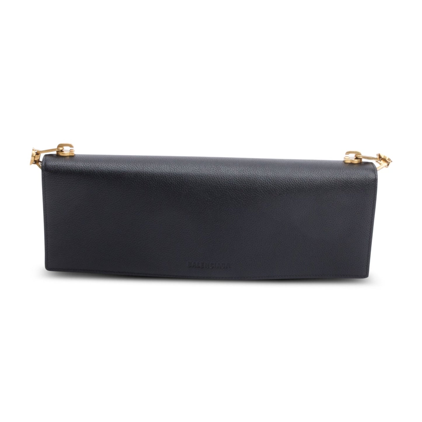 Balenciaga Essential Calfskin Shoulder Bag Leather Black