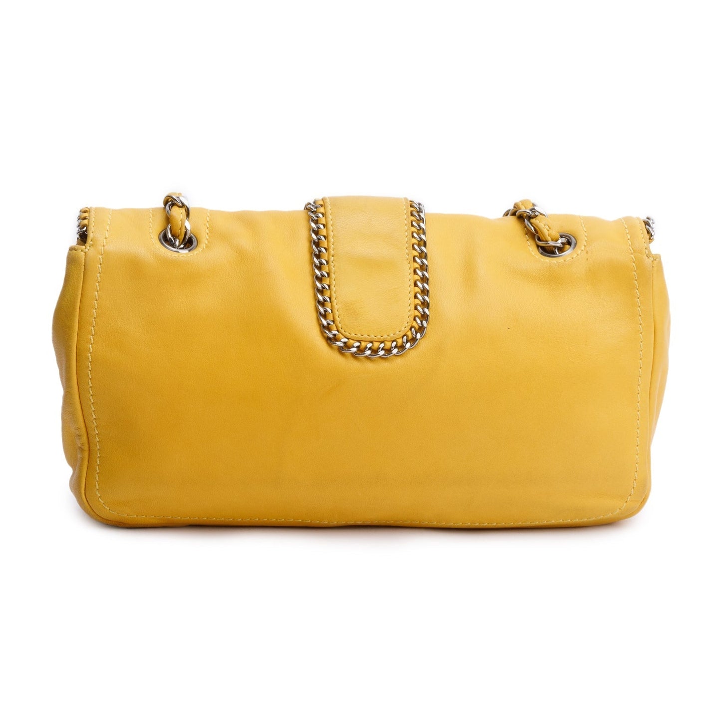 Chanel Madison Flap Leather Lambskin Yellow Travel Bag