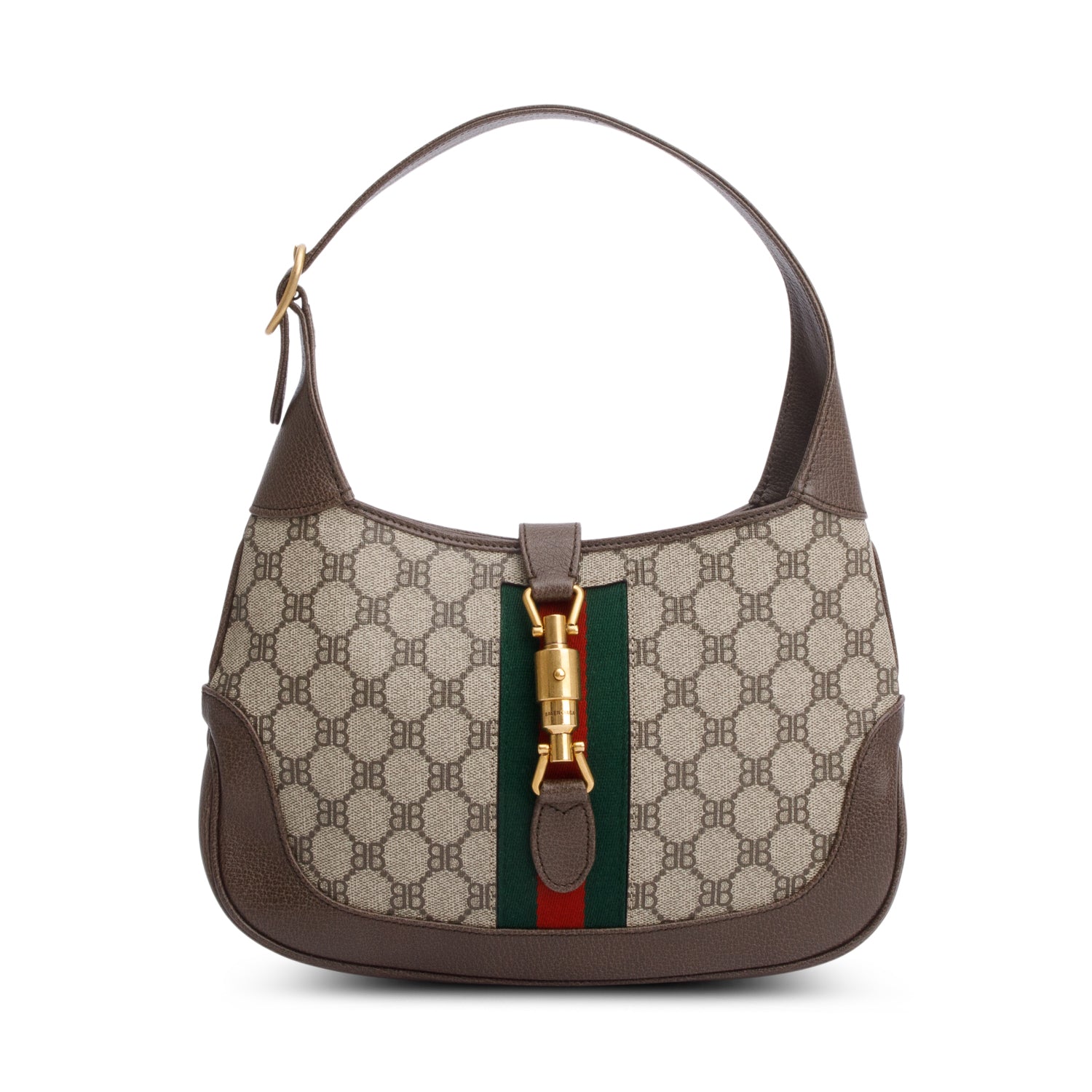 Gucci Balenciaga Bb Supreme Calfskin Web Small Jackie Leather Canvas Travel Bag