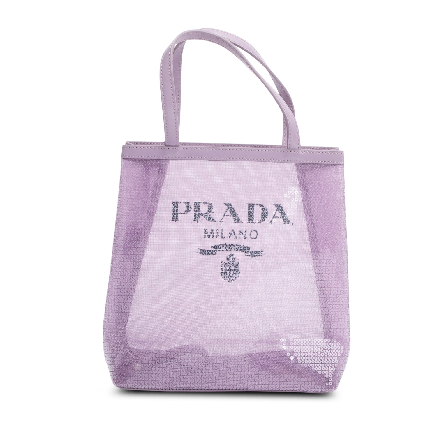 Prada Purple Sequin Mesh Tote Bag Small