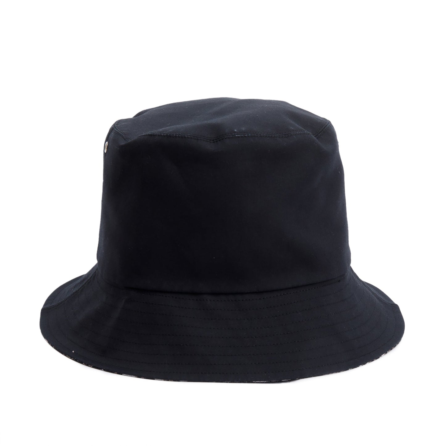 Dior Christian Cotton Teddy D Reversible Brim Hat Black Small Bucket Bag