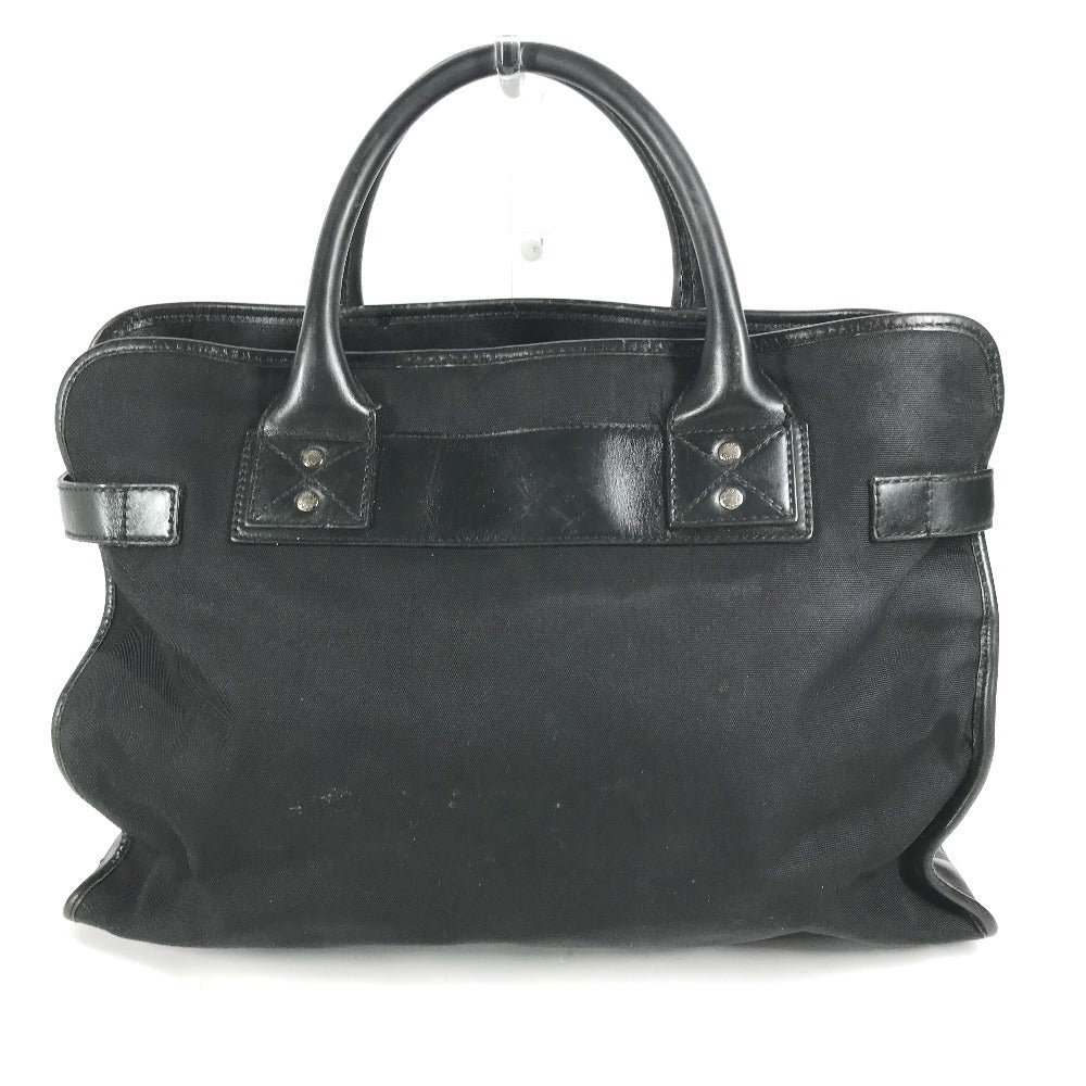 Gucci Business Leather Nylon Black Logo Handbag