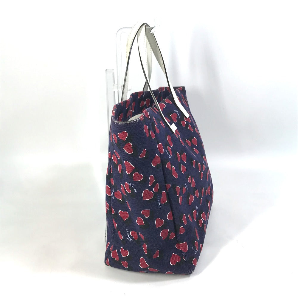 Gucci heart Leather Canvas Pink Tote Bag