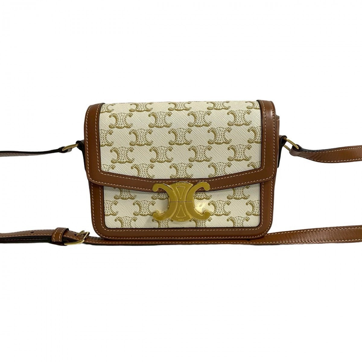 Shoulder Bag , Pvc Metal Teen Triomphe Leather Brown