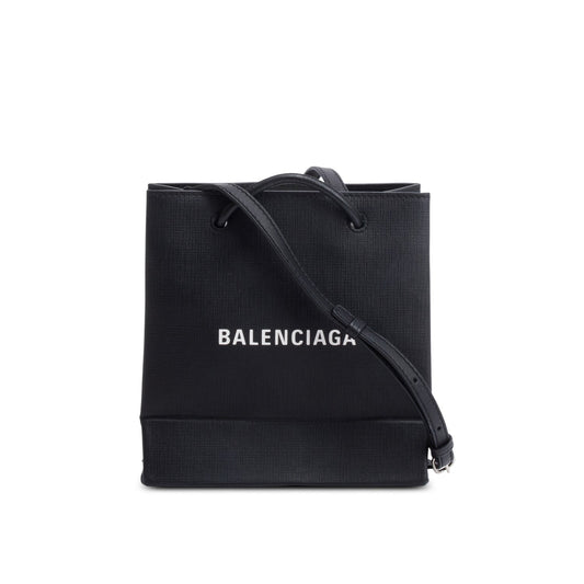 Balenciaga Calfskin Xxs Shopping Tote Leather Black Tote Bag