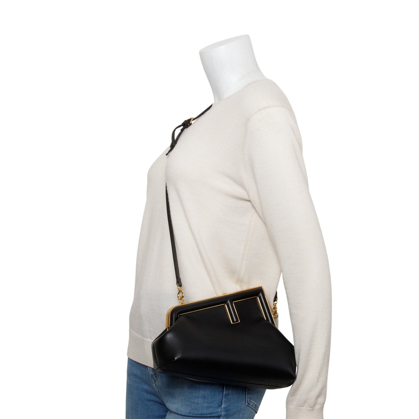 Fendi Nappa First Bag Leather Black Travel Bag