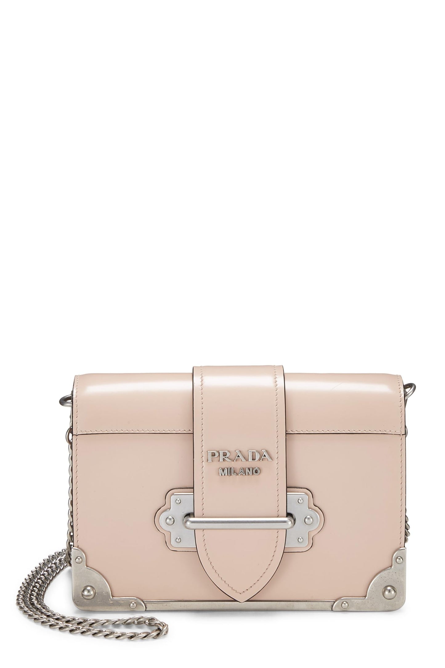 Prada Cahier Crossbody Leather Pink Crossbody Bag