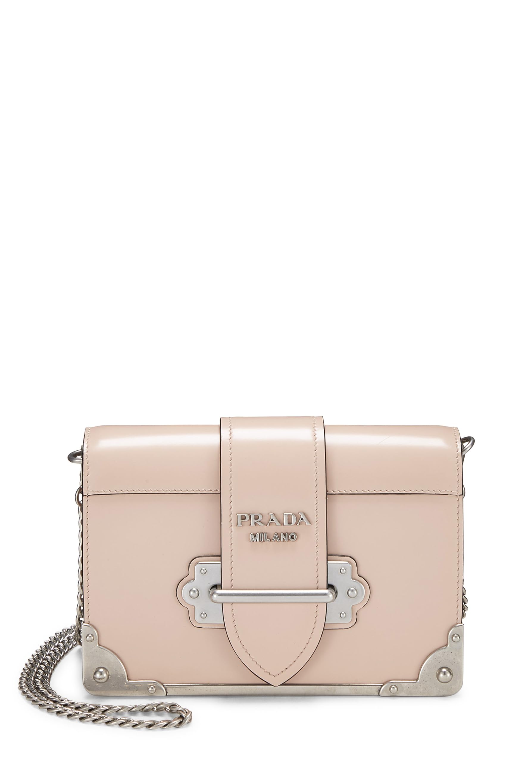 Prada Cahier Crossbody Leather Pink Crossbody Bag