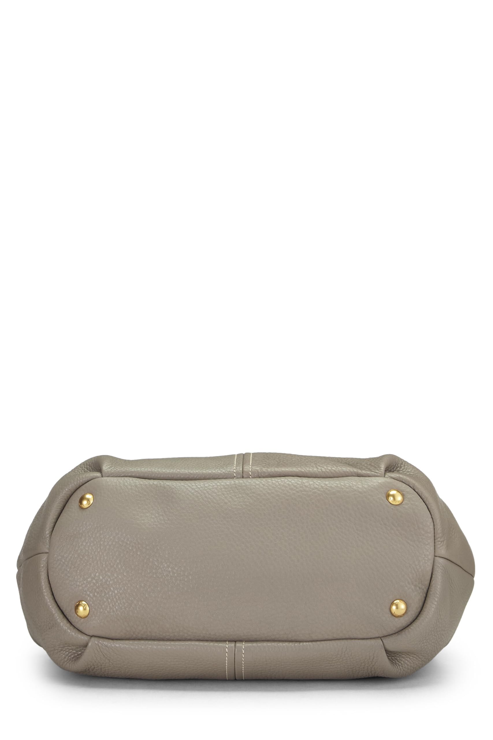 Prada Grey Daino Sacca Manici Grey Luxury Handbag Vitello Gray Travel Bag