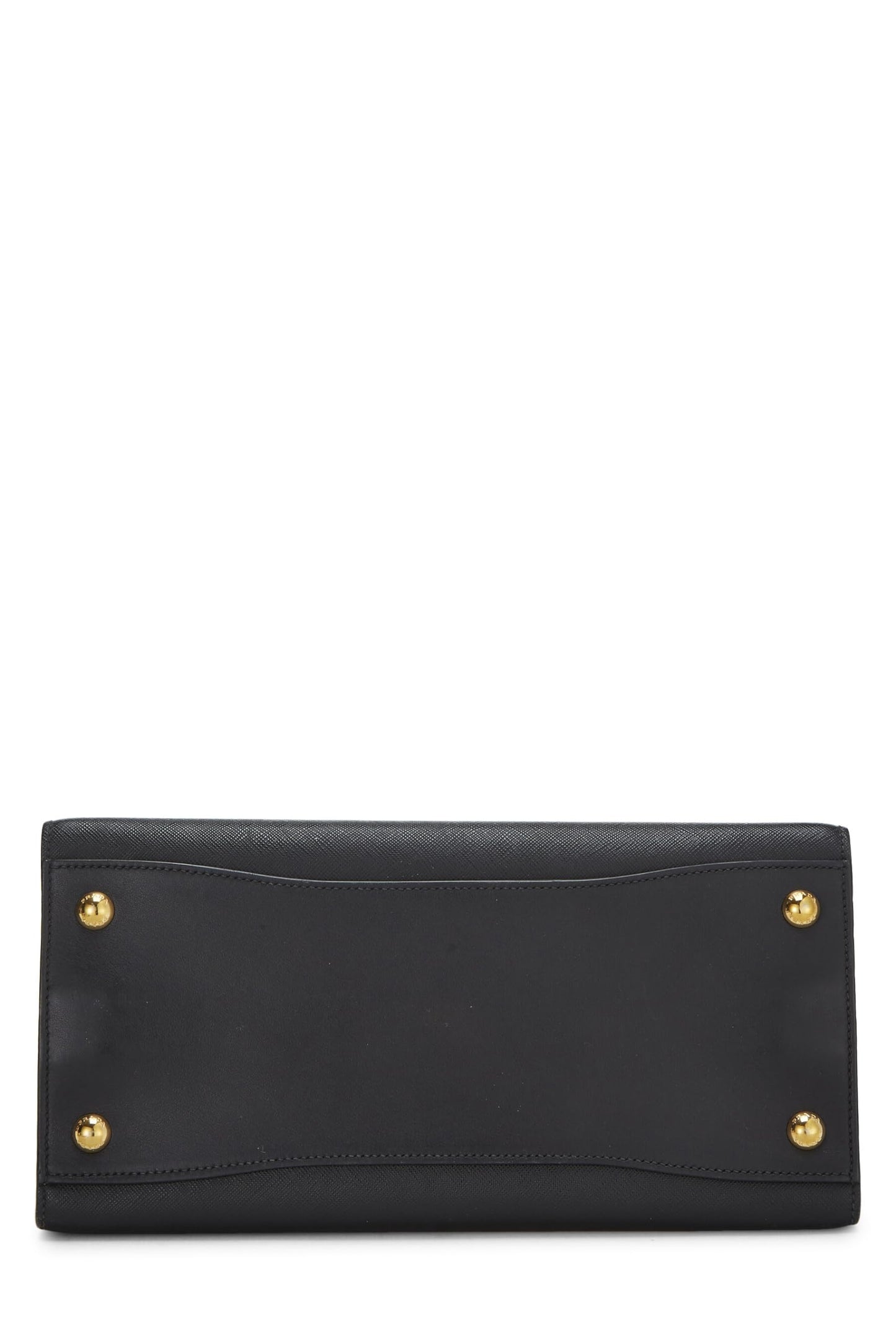 Prada Bibliotheque Luxury Handbag Saffiano Black Small Travel Bag