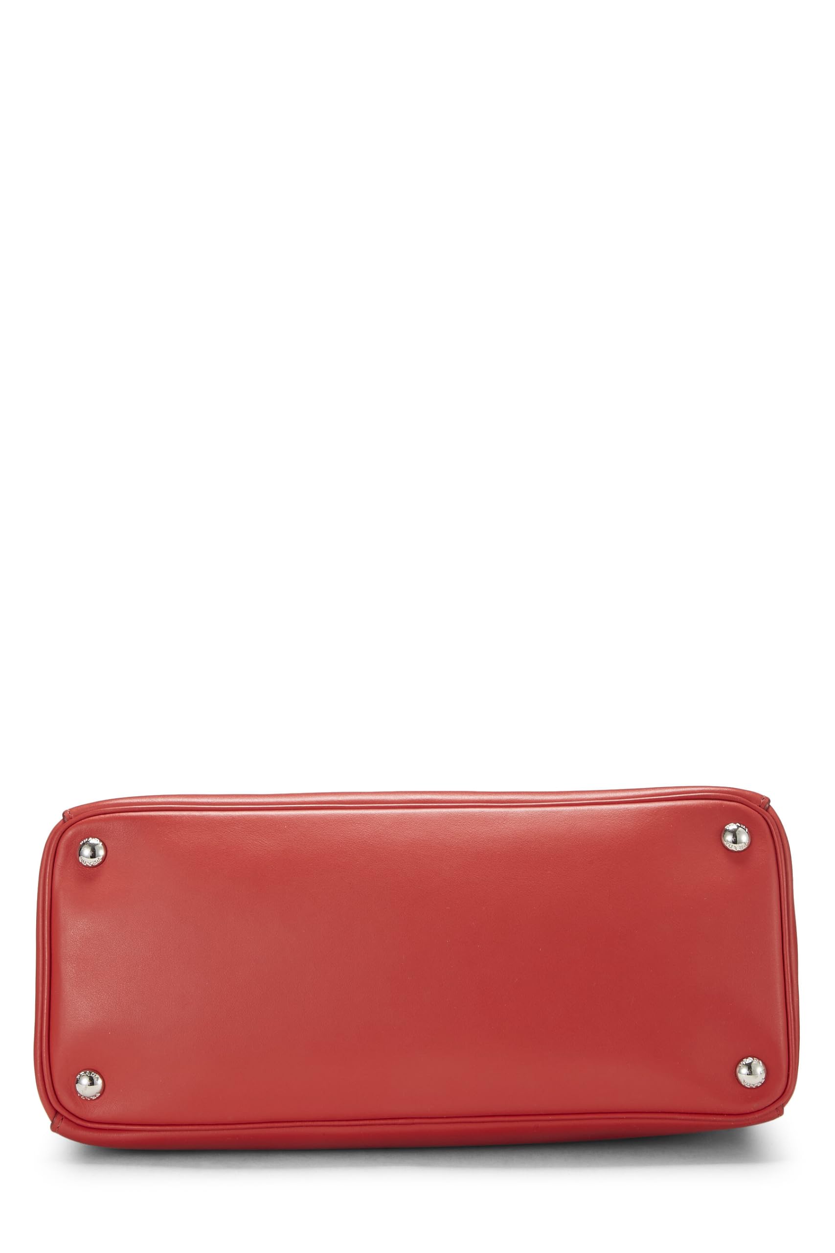 Prada Calfskin Shopping Bag Red Medium Tote Bag