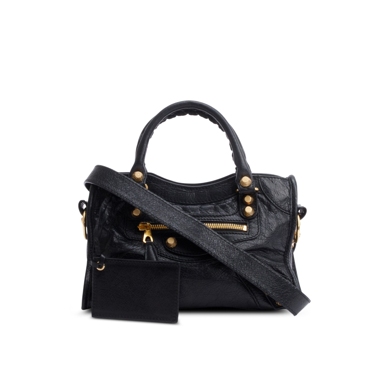 Balenciaga Agneau Classic City Bag Leather Black Travel Bag
