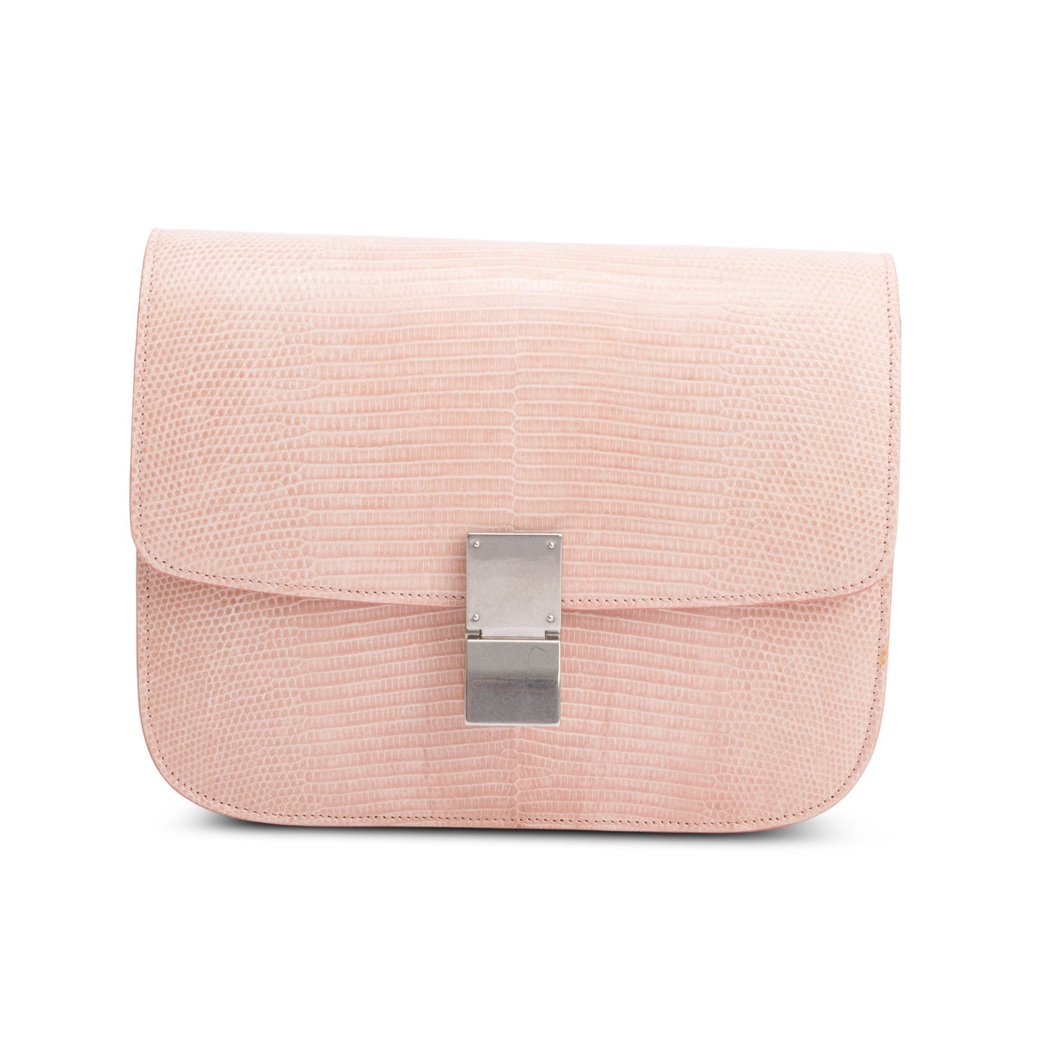 Celine Lizard Classic Box Bag Pink Medium Travel Bag